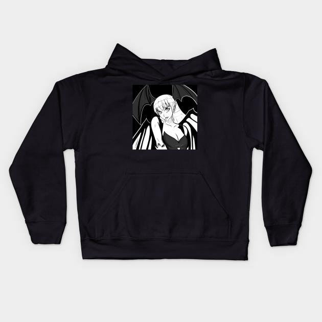 love vampire ecopop demon lady art Kids Hoodie by jorge_lebeau